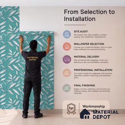 1367 | 10 Meter x 21 Inches Florals Look Wallpaper - 57.41 Sq. Ft. | Minimum 15% wastage during installation