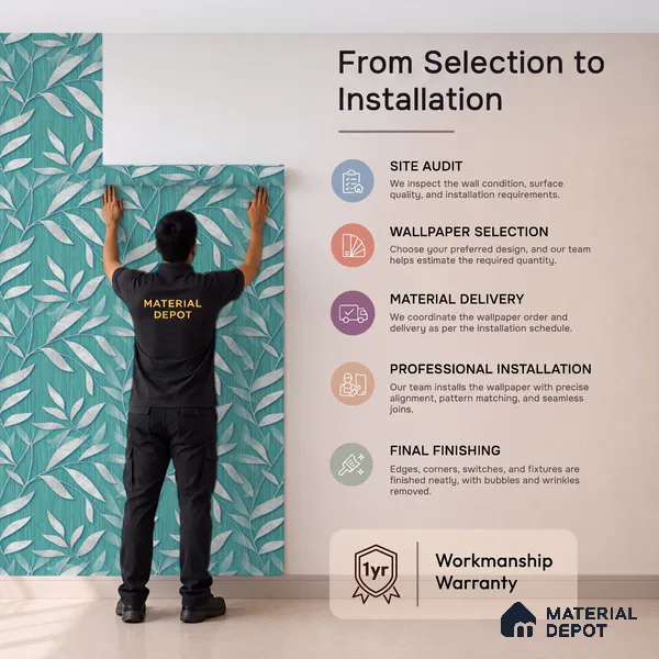 1367 | 10 Meter x 21 Inches Florals Look Wallpaper - 57.41 Sq. Ft. | Minimum 15% wastage during installation