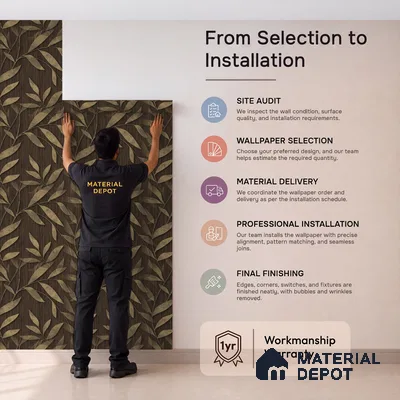 1370 | 10 Meter x 21 Inches Florals Look Wallpaper - 57.41 Sq. Ft. | Minimum 15% wastage during installation