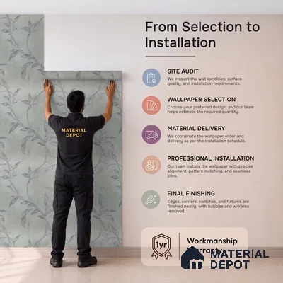 MH 223 | 10 Meter x 21 Inches Florals Look Wallpaper - 57.37 Sq. Ft. | Minimum 15% wastage during installation