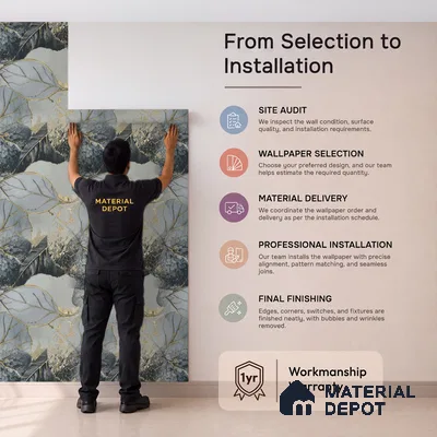 MH 232 | 10 Meter x 21 Inches Florals Look Wallpaper - 57.37 Sq. Ft. | Minimum 15% wastage during installation