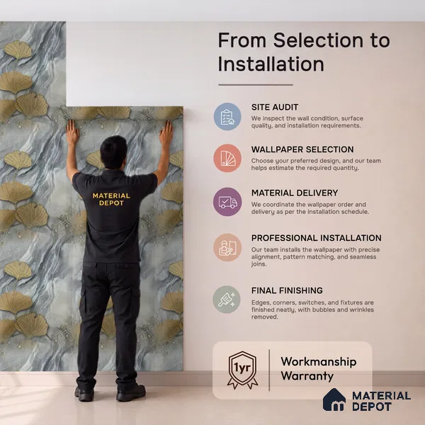 MH 201 | 10 Meter x 21 Inches Florals Look Wallpaper - 57.37 Sq. Ft. | Minimum 15% wastage during installation