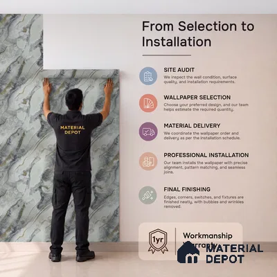 MH 208 | 10 Meter x 21 Inches Marble Look Wallpaper - 57.37 Sq. Ft.