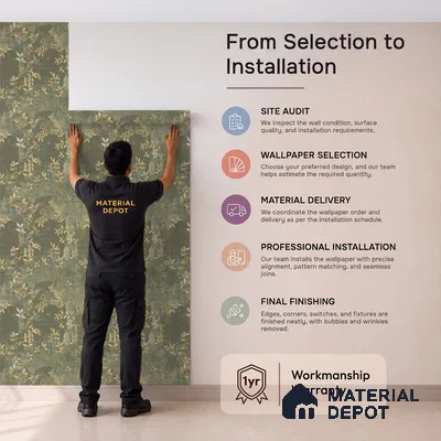 1316 | 10 Meter x 21 Inches Florals Look Wallpaper - 57.41 Sq. Ft. | Minimum 15% wastage during installation