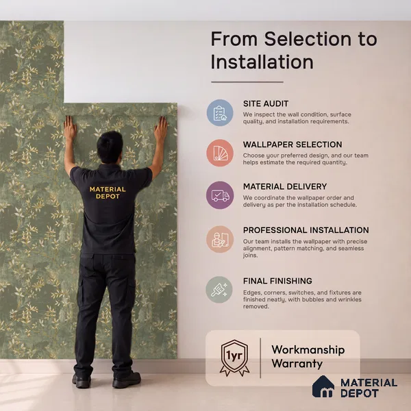 1316 | 10 Meter x 21 Inches Florals Look Wallpaper - 57.41 Sq. Ft. | Minimum 15% wastage during installation