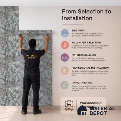 MH 284 | Pale Grey Bamboo Blossom Floral Wallpaper - 10 Meter x 21 Inches, 57.37 Sq. Ft.