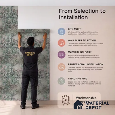 MH 288 | 10 Meter x 21 Inches Florals Look Wallpaper - 57.37 Sq. Ft.