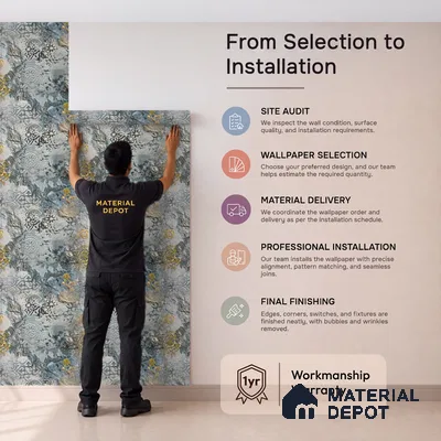MH 278 | 10 Meter x 21 Inches Patterned Look Wallpaper - 57.37 Sq. Ft.