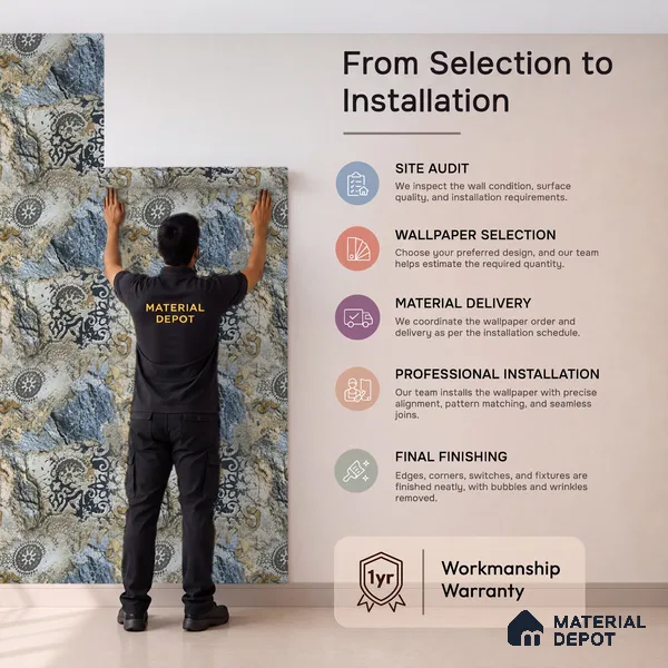 MH 276 | 10 Meter x 21 Inches Marble Look Wallpaper - 57.37 Sq. Ft. | Minimum 10% wastage during installation