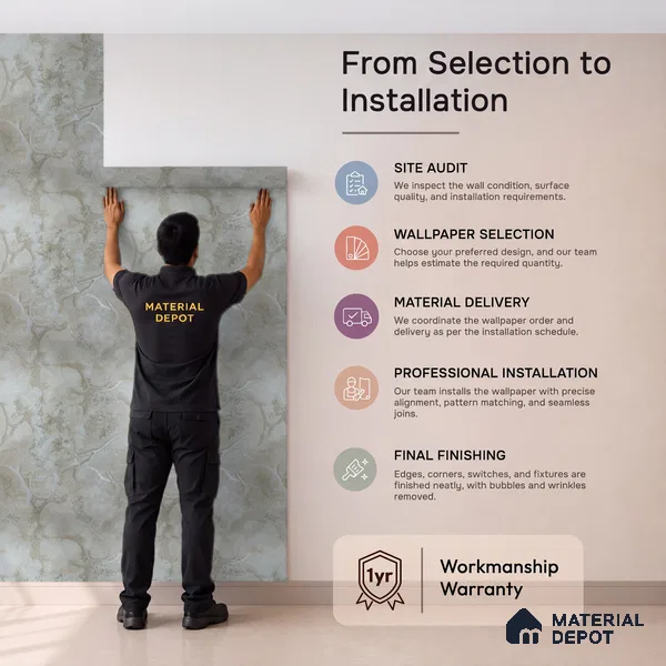 MH 264 | 10 Meter x 21 Inches Marble Look Wallpaper - 57.37 Sq. Ft. | Minimum 10% wastage during installation