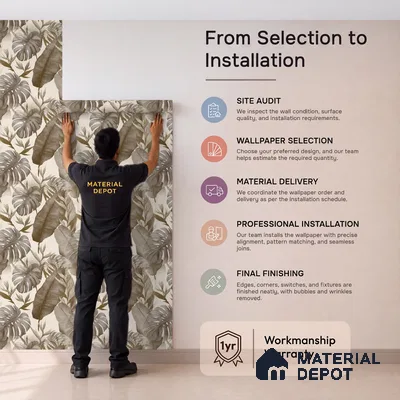 M15-3 | 10 Meter x 21 Inches Florals Look Wallpaper - 57.37 Sq. Ft. | Minimum 15% wastage during installation