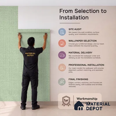 A71008 | 10 Meter x 21 Inches Fabric Look Wallpaper - 57.37 Sq. Ft. | Minimum 10% wastage during installation