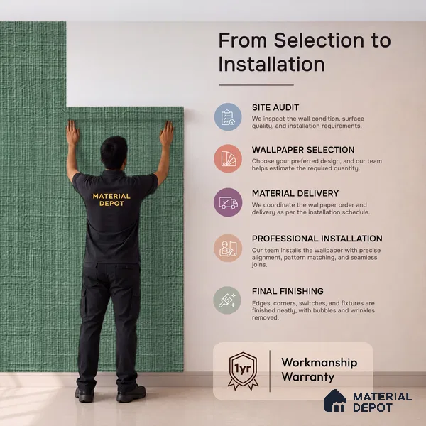 A71009 | 10 Meter x 21 Inches Fabric Look Wallpaper - 57.37 Sq. Ft. | Minimum 10% wastage during installation