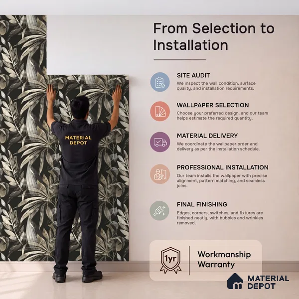 A71203 | 10 Meter x 21 Inches Florals Look Wallpaper - 57.37 Sq. Ft. | Minimum 15% wastage during installation