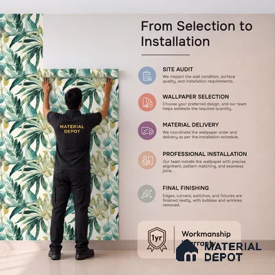 A71201 | 10 Meter x 21 Inches Florals Look Wallpaper - 57.37 Sq. Ft. | Minimum 15% wastage during installation