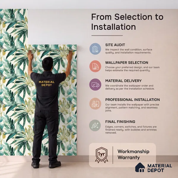 A71201 | 10 Meter x 21 Inches Florals Look Wallpaper - 57.37 Sq. Ft. | Minimum 15% wastage during installation