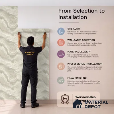 WP1309 | 9.5 Meter x 21 Inches Patterned Look Wallpaper - 55 Sq. Ft.  | Minimum 15% wastage during installation