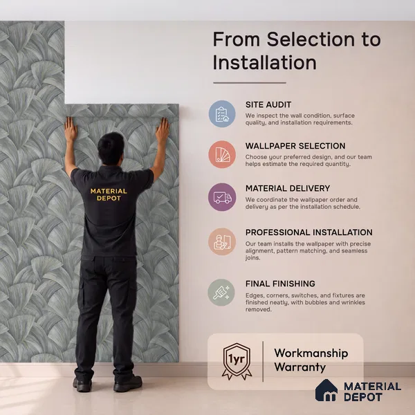 WP1319 | 9.5 Meter x 21 Inches Patterned Look Wallpaper - 55 Sq. Ft.  | Minimum 15% wastage during installation