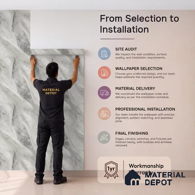 WP1302 | 9.5 Meter x 21 Inches Marble Look Wallpaper - 55 Sq. Ft.  | Minimum 10% wastage during installation