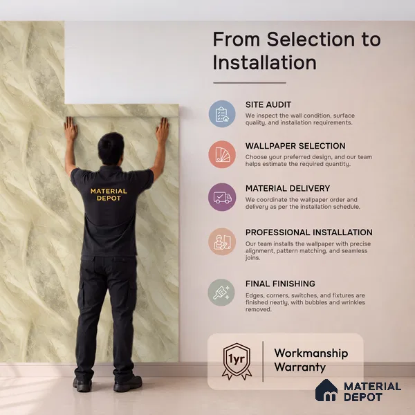 WP1304 | 9.5 Meter x 21 Inches Marble Look Wallpaper - 55 Sq. Ft. | Minimum 10% wastage during installation