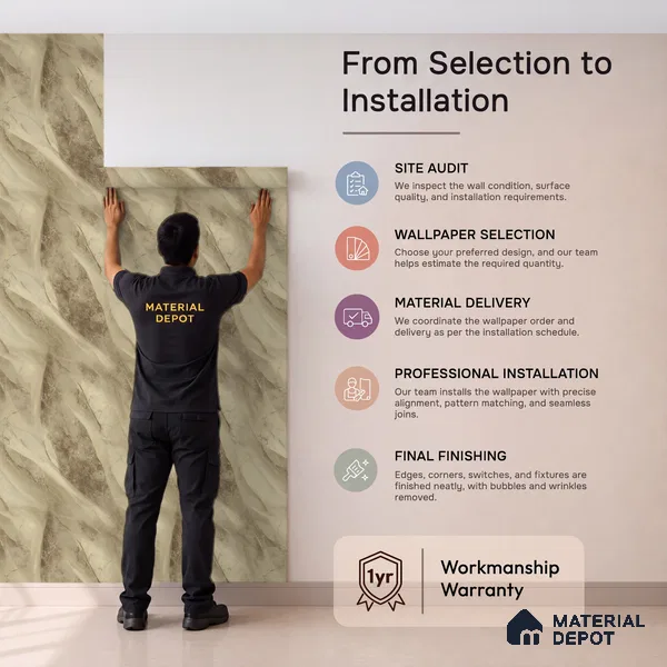 WP1305 | 9.5 Meter x 21 Inches Marble Look Wallpaper - 55 Sq. Ft.  | Minimum 10% wastage during installation