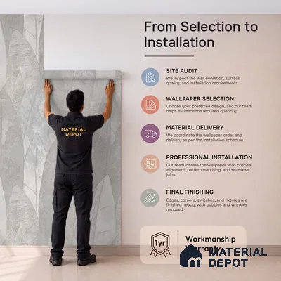 74064-1 | 5 Meter x 42 Inches Patterned Look Wallpaper - 57 Sq. Ft.  | Minimum 15% wastage during installation