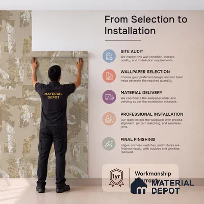 74066-3 | 5 Meter x 42 Inches Patterned Look Wallpaper - 57 Sq. Ft.  | Minimum 15% wastage during installation