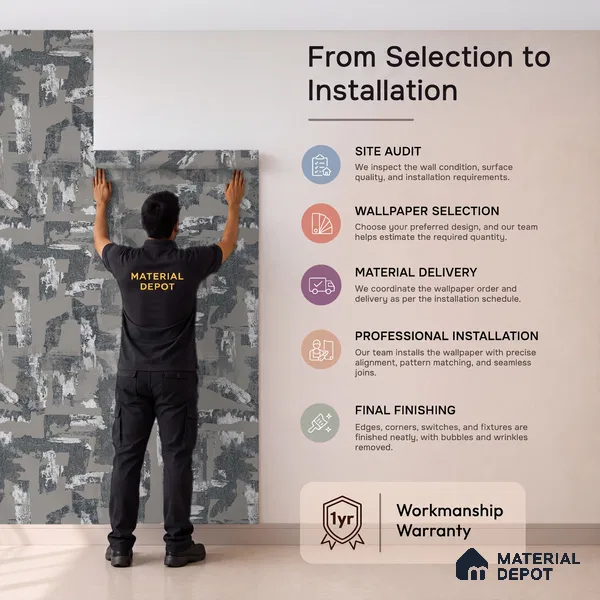 74066-4 | 5 Meter x 42 Inches Patterned Look Wallpaper - 57 Sq. Ft.  | Minimum 15% wastage during installation
