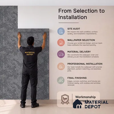 74065-4 | 5 Meter x 42 Inches Patterned Look Wallpaper - 57 Sq. Ft.  | Minimum 15% wastage during installation
