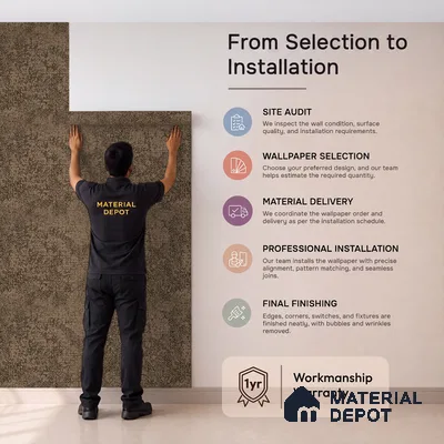 74065-5 | 5 Meter x 42 Inches Patterned Look Wallpaper - 57 Sq. Ft.  | Minimum 15% wastage during installation