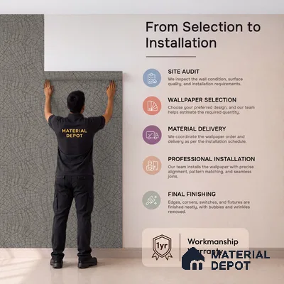 74058-4 | Grey Crackle Line Patterned Wallpaper - 5 Meter x 42 Inches, 57 Sq. Ft. (Min. 15% Wastage)