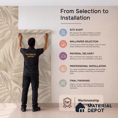 74060-3 | 5 Meter x 42 Inches Florals Look Wallpaper - 57 Sq. Ft.  | Minimum 15% wastage during installation