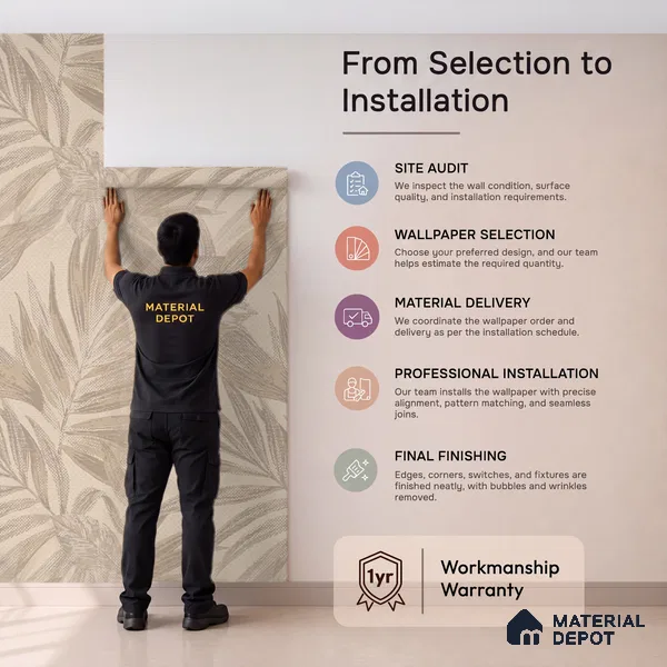 74060-3 | 5 Meter x 42 Inches Florals Look Wallpaper - 57 Sq. Ft. | Minimum 15% wastage during installation