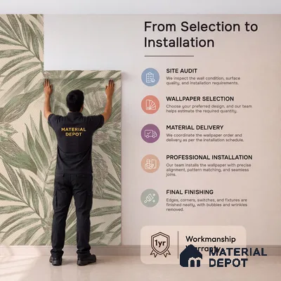 74060-4 | 5 Meter x 42 Inches Florals Look Wallpaper - 57 Sq. Ft.  | Minimum 15% wastage during installation