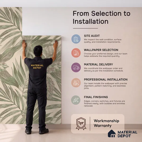 74060-4 | 5 Meter x 42 Inches Florals Look Wallpaper - 57 Sq. Ft. | Minimum 15% wastage during installation