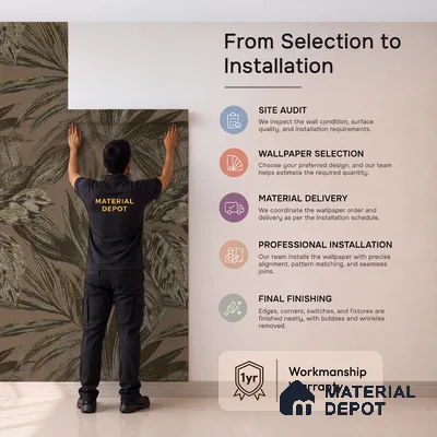 74060-5 | 5 Meter x 42 Inches Florals Look Wallpaper - 57 Sq. Ft.  | Minimum 15% wastage during installation