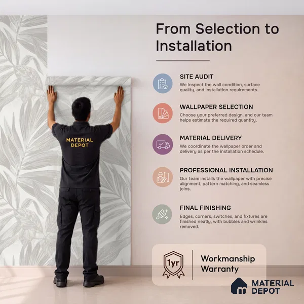74060-1 | 5 Meter x 42 Inches Florals Look Wallpaper - 57 Sq. Ft. | Minimum 15% wastage during installation