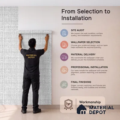74059-1 | 5 Meter x 42 Inches Fabric Look Wallpaper - 57 Sq. Ft.  | Minimum 10% wastage during installation