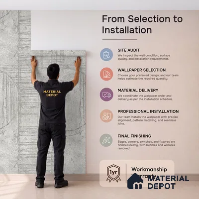 74062-1 | 5 Meter x 42 Inches Patterned Look Wallpaper - 57 Sq. Ft.  | Minimum 15% wastage during installation