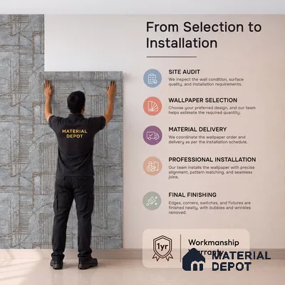 74062-4 | 5 Meter x 42 Inches Patterned Look Wallpaper - 57 Sq. Ft.  | Minimum 15% wastage during installation