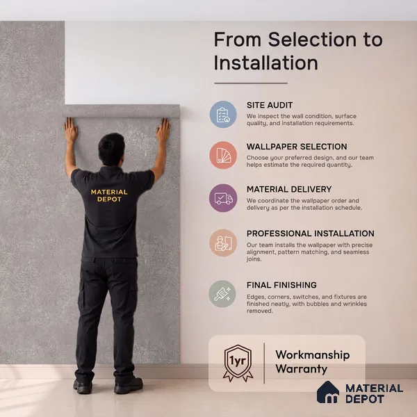 74061-2 | 5 Meter x 42 Inches Texture Look Wallpaper - 57 Sq. Ft. | Minimum 15% wastage during installation