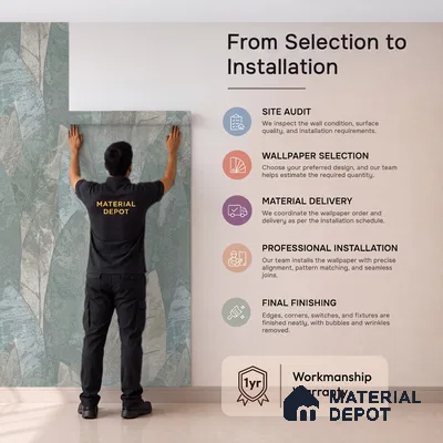 74064-4 | 5 Meter x 42 Inches Patterned Look Wallpaper - 57 Sq. Ft.  | Minimum 15% wastage during installation