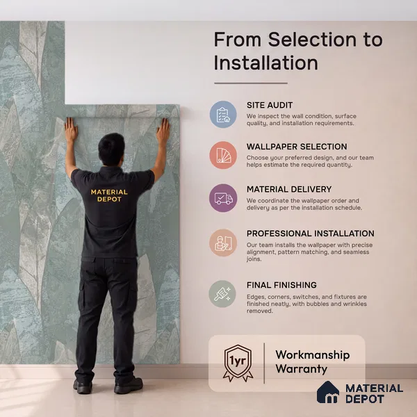 74064-4 | 5 Meter x 42 Inches Patterned Look Wallpaper - 57 Sq. Ft. | Minimum 15% wastage during installation
