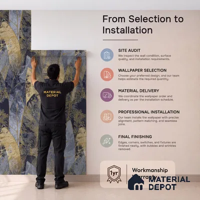 74064-5 | 5 Meter x 42 Inches Patterned Look Wallpaper - 57 Sq. Ft.  | Minimum 15% wastage during installation