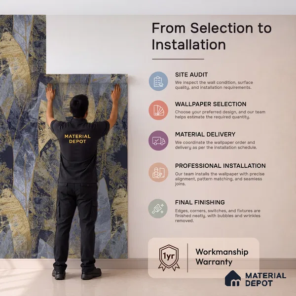 74064-5 | 5 Meter x 42 Inches Patterned Look Wallpaper - 57 Sq. Ft. | Minimum 15% wastage during installation