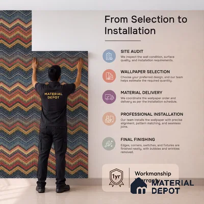 74053-3 | 5 Meter x 42 Inches Patterned Look Wallpaper - 57 Sq. Ft.  | Minimum 15% wastage during installation