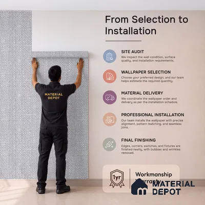 74052-4 | 5 Meter x 42 Inches Fabric Look Wallpaper - 57 Sq. Ft.  | Minimum 10% wastage during installation