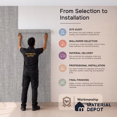 74052-5 | 5 Meter x 42 Inches Fabric Look Wallpaper - 57 Sq. Ft.  | Minimum 10% wastage during installation