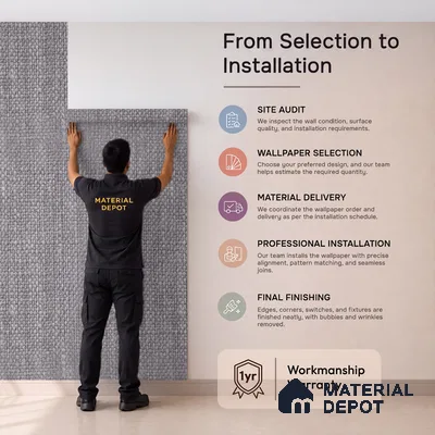 74052-6 | 5 Meter x 42 Inches Fabric Look Wallpaper - 57 Sq. Ft.  | Minimum 10% wastage during installation