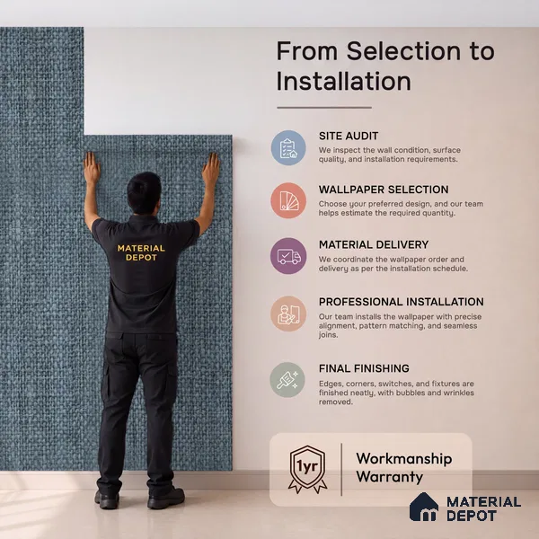74052-7 | 5 Meter x 42 Inches Fabric Look Wallpaper - 57 Sq. Ft. | Minimum 10% wastage during installation